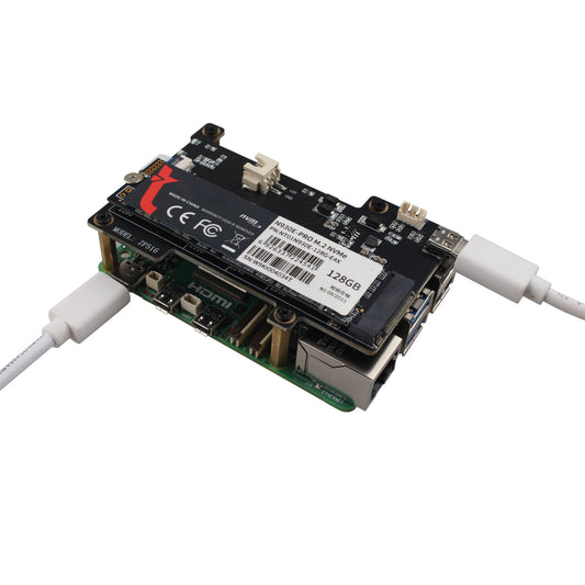 ZDE ZP516 PCIe to M.2 Key-M NVMe SSD PIP PCIe Peripheral Board HAT for Raspberry Pi 5 Support Auxiliary Power Supply