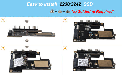 ZDE ZP511 PCIe to M.2 Key-M NVMe SSD Hard Drive Adapter Board PIP PCIe Peripheral Board for Raspberry Pi 5