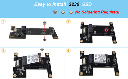 ZDE ZP513 PCIe to M.2 Key-M NVMe SSD Hard Drive Adapter Board PIP PCIe Peripheral Board for Raspberry Pi 5