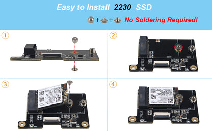 ZDE ZP515 PCIe to M.2 Key-M NVMe SSD Hard Drive Adapter Board PIP PCIe Peripheral Board for Raspberry Pi 5