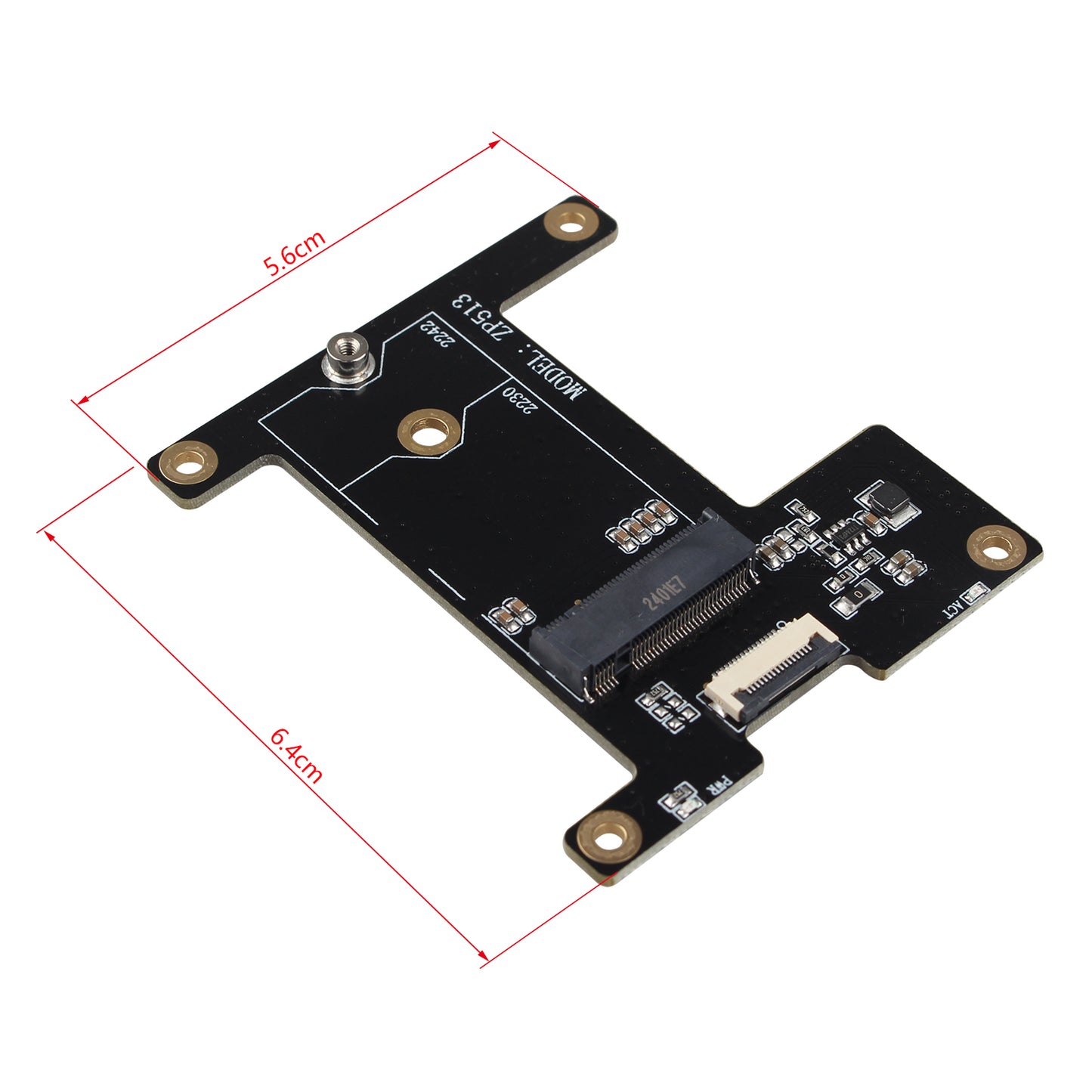 ZDE ZP513 PCIe to M.2 Key-M NVMe SSD Hard Drive Adapter Board PIP PCIe Peripheral Board for Raspberry Pi 5