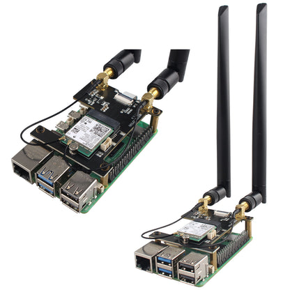 ZDE ZP590A PCIE to WiFi7 Expansion Board MPW7A PCIE to M.2 E-Key Module Adapter for Raspberry Pi 5