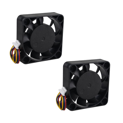 ZDE 2PCS 4010 PWM Cooling Fan 40x40x10mm Speed Adjustment Heatsink Cooler for Raspberry Pi 5 4GB/8GB