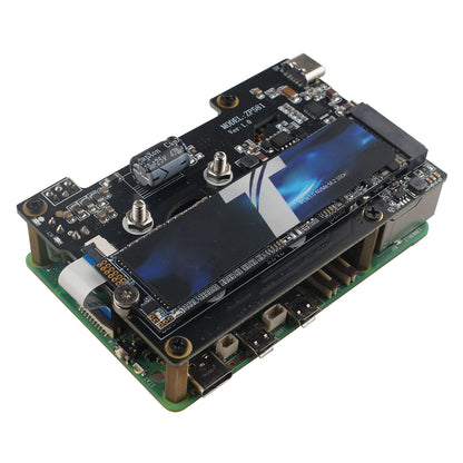 ZDE ZP581 PoE HAT PCIe to M.2 Key-M NVMe SSD Adapter Board with Onboard Cooling Fan