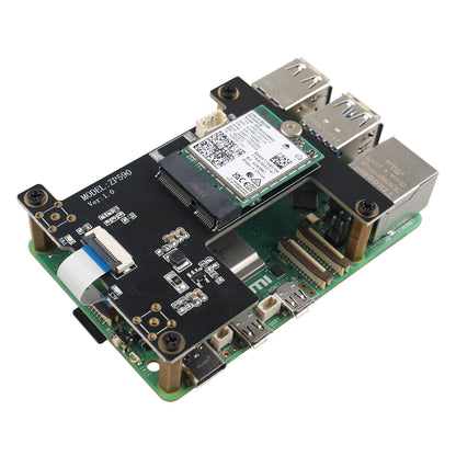 ZDE ZP590B PCIE to WiFi7 Expansion Board MPW7N PCIE to M.2 E-Key Module Adapter for Raspberry Pi 5