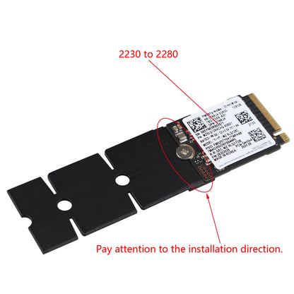 ZDE 2PCS M.2 NGFF NVMe SSD Length Extend Adapter 2230 to 2280 Only SSD Extension Bracket Card Plate PCB Board Solid Hard Disk Converter for Raspberry Pi and PC Computer