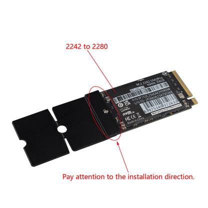 ZDE 2PCS M.2 NGFF NVMe SSD Length Extend Adapter 2242 to 2280 Only SSD Extension Bracket Card Plate PCB Board Solid Hard Disk Converter for Raspberry Pi and PC Computer