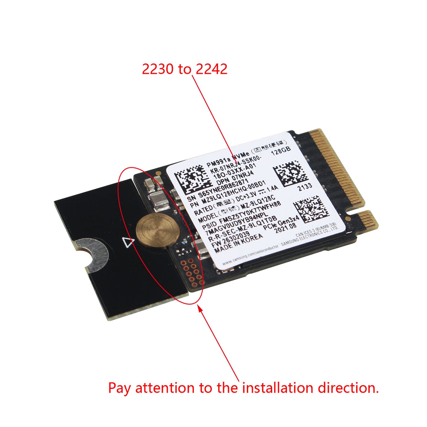 ZDE 2PCS M.2 NGFF NVMe SSD Length Extend Adapter 2230 to 2242 Only SSD Extension Bracket Card Plate PCB Board Solid Hard Disk Converter for Raspberry Pi and PC Computer