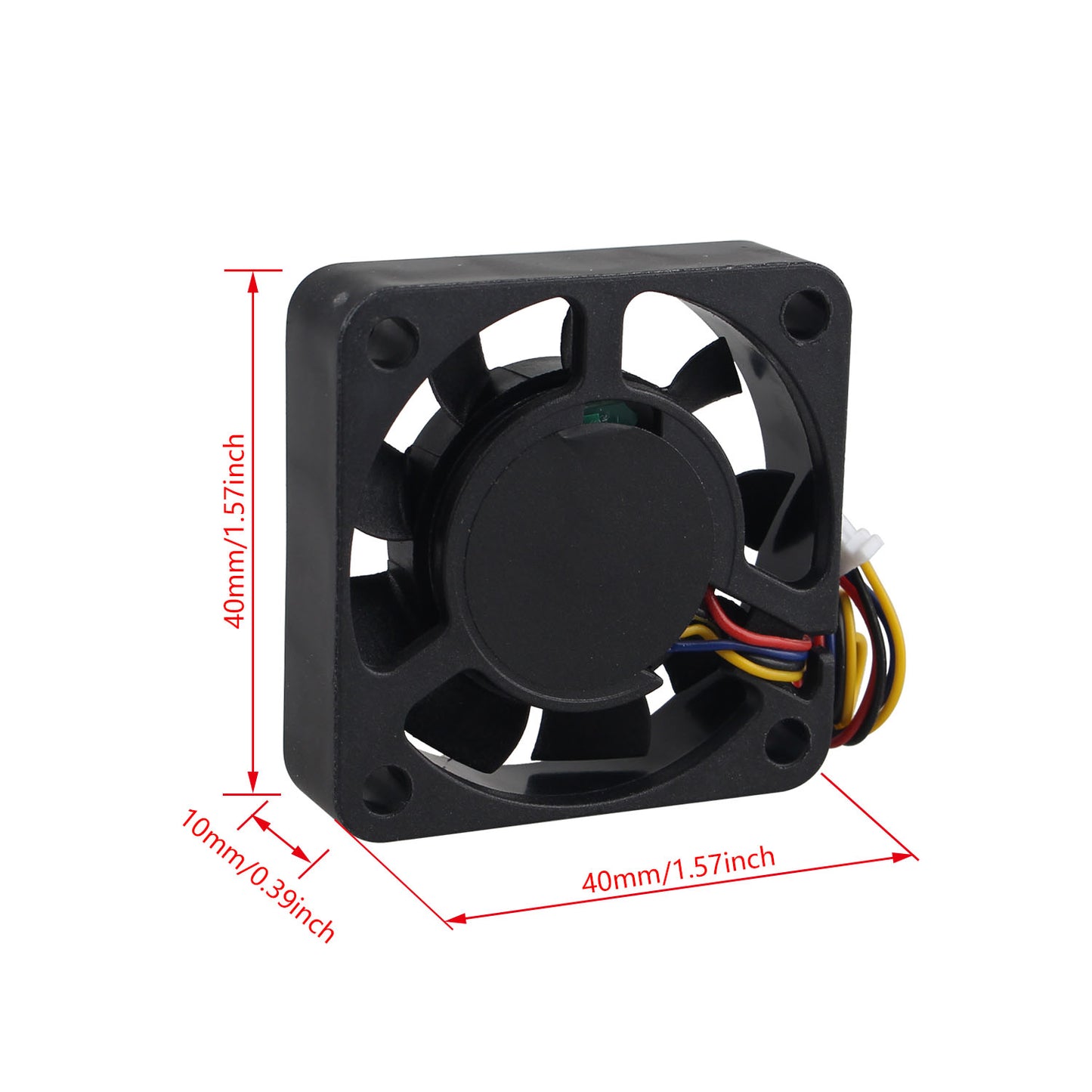 ZDE 2PCS 4010 PWM Cooling Fan 40x40x10mm Speed Adjustment Heatsink Cooler for Raspberry Pi 5 4GB/8GB