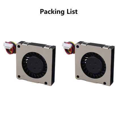 ZDE 2PCS 3007 PWM Cooling Blower Fan 30x30x7mm Speed Adjustment Heatsink Cooler for Raspberry Pi 5 4GB/8GB