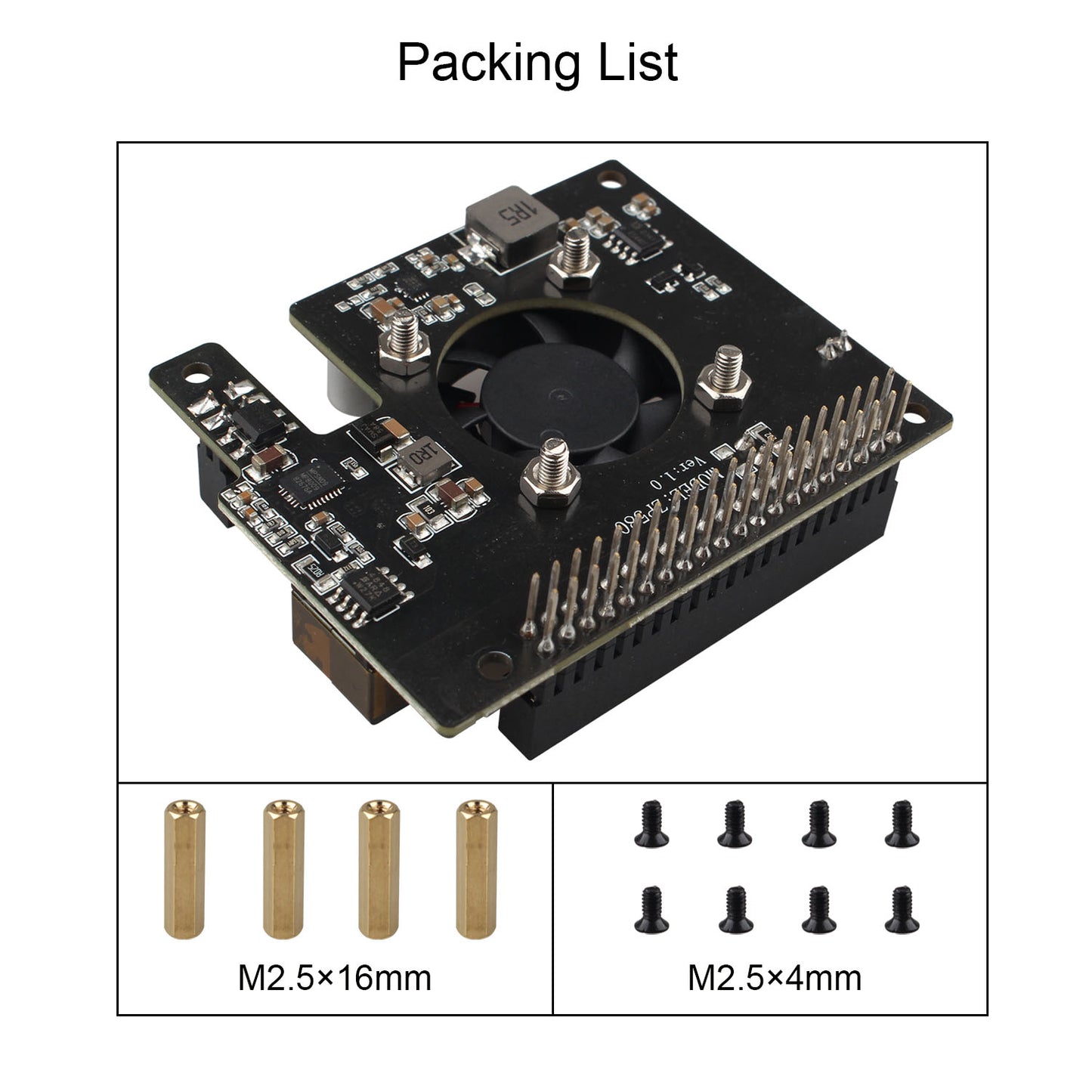 ZDE ZP580A PoE HAT Board Compatible with Raspberry Pi 5 Power Over Ethernet HAT with Onboard Cooling Fan