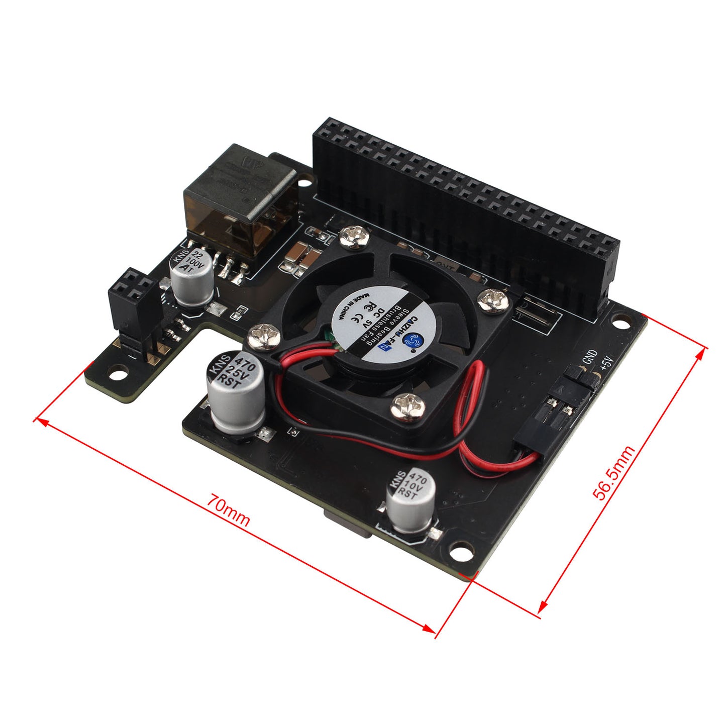 ZDE ZP580A PoE HAT Board Compatible with Raspberry Pi 5 Power Over Ethernet HAT with Onboard Cooling Fan